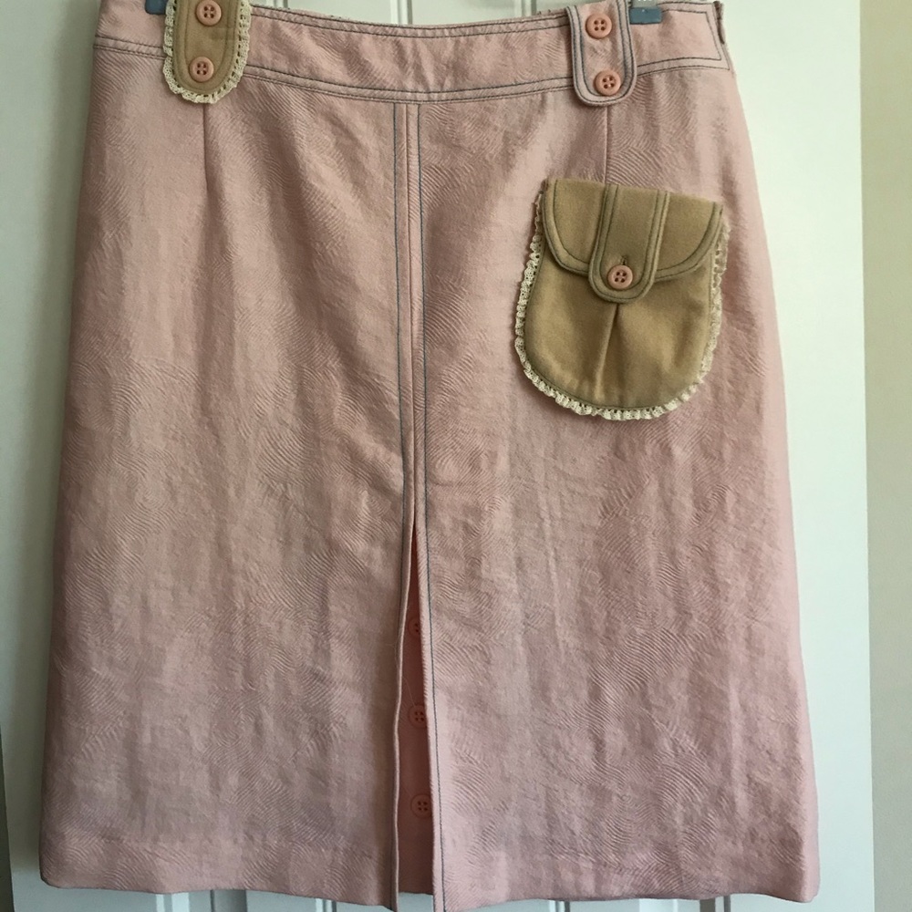 NWOT Custo retro pink wool skirt size 4